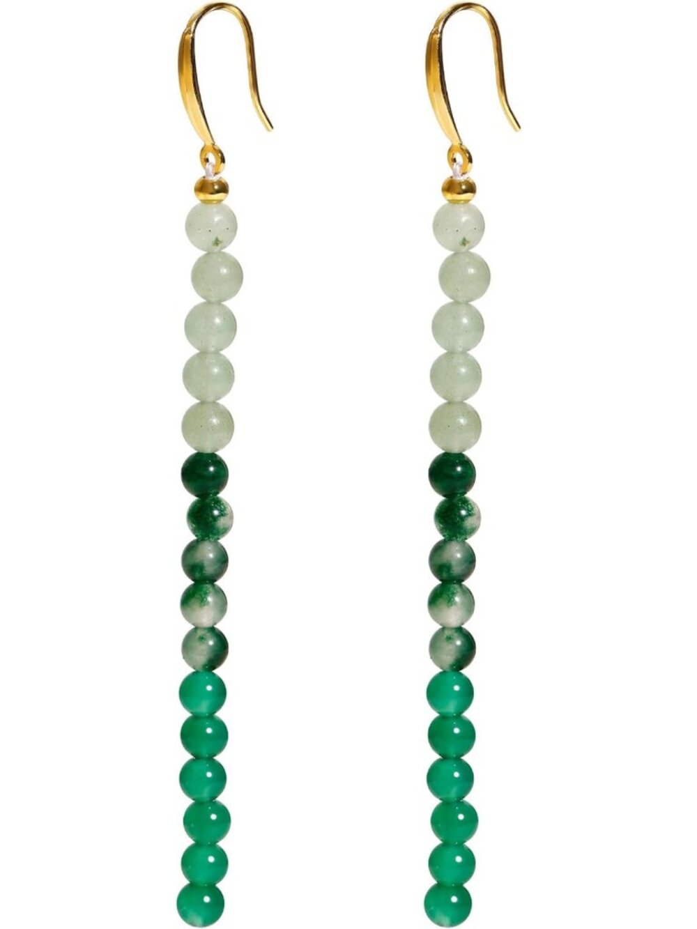 Trendy Gradient Agate Long Beaded Dangle Earrings for Women - Unique Statement